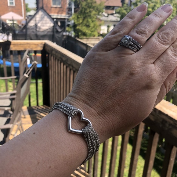 Tiffany & Co Sterling Silver Mesh Heart Bracelet - Picture 7 of 9